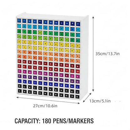 DAYUMKOU 2 Pcs 180 Marker Organizer Holder with 5mm Wood Plastic Board