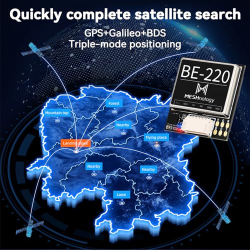 BE-220 GPS Module Upgraded M10050 Chip GNSS Board with Compass Support GPS, Galileo, BDS Three-Mode Positioning for FPV Drone Fixed-Wing UAV Racing Robots Driving Precision Agriculture IoT - size: BE-220