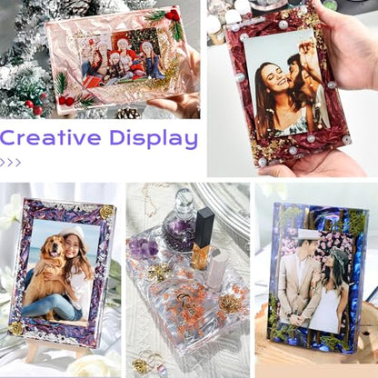 HeyClear 34oz Epoxy Resin Picture Frame Silicone Mold Kit -DIY Photo Gifts - size: 34 oz Frame Kit