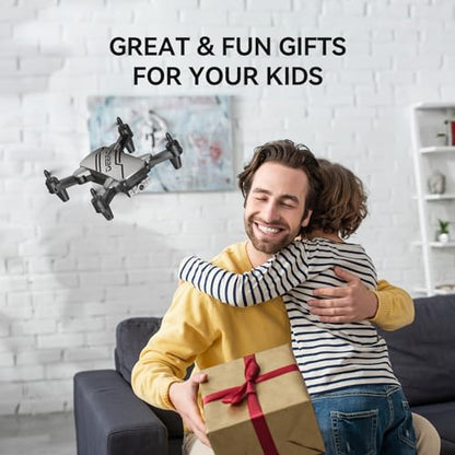 DEERC D20 Mini Drone for Kids with 1080P HD FPV Camera Remote Control Toys Gifts for Boys Girls with Altitude Hold, Headless Mode, One Key Start Speed Adjustment, 3D Flips 2 Batteries, Silver