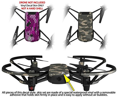 Skin Decal Wrap 2 Pack Compatible with DJI Ryze Tello HEX Mesh Camo 01 Pink Drone NOT Included