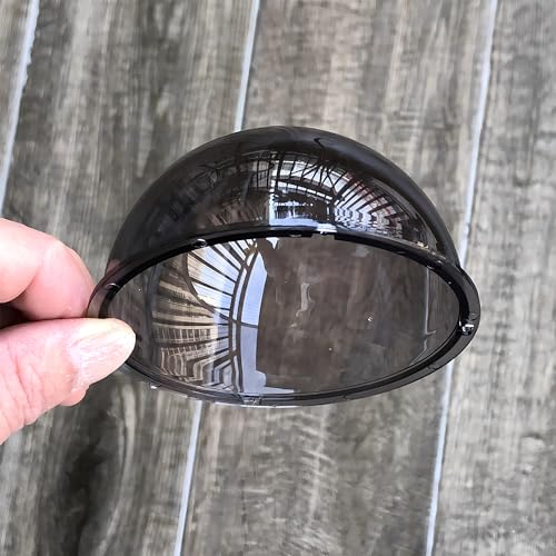 3.3 Inch Small Smoke Colored Dome Cover Waterproof Rainproof Polycarbonate Security CCTV Camera Protective Cover Plexiglass Replacement Camera Lens Cap - color: 85x45mm Smoke