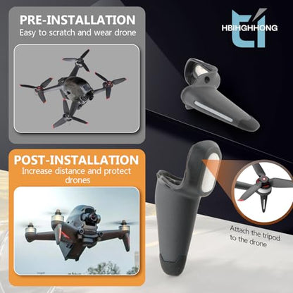 for DJI FPV Landing Gear Drone Accessories for DJI FPV Combo Bracket Landing Legs Right Protector Rear Bracket Accessories with Repair Tool（Right Front）