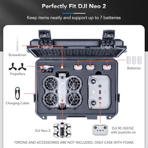Lykus Titan N200 Waterproof Hard Case for DJI Neo 2 and RC-N3 Controller - size: Hard Case