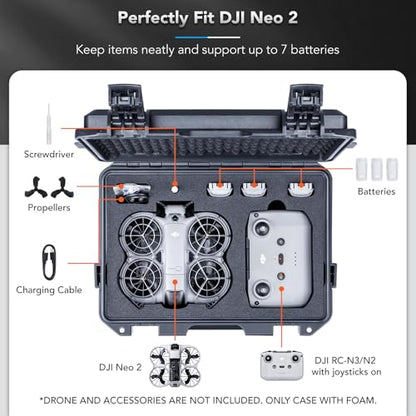 Lykus Titan N200 Waterproof Hard Case for DJI Neo 2 and RC-N3 Controller - size: Hard Case