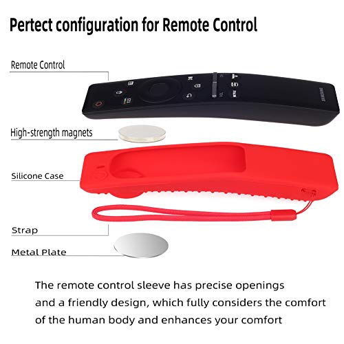 Silicone Protecitve Case Cover for Samsung Smart TV Remote Control BN59 Series, with Magnet Anti-Lost Shockproof Soft Anti Slip Samsung Remote Control Cover (Blue) - color: Blue