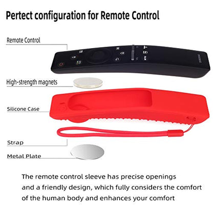 Silicone Protecitve Case Cover for Samsung Smart TV Remote Control BN59 Series, with Magnet Anti-Lost Shockproof Soft Anti Slip Samsung Remote Control Cover (Blue) - color: Blue