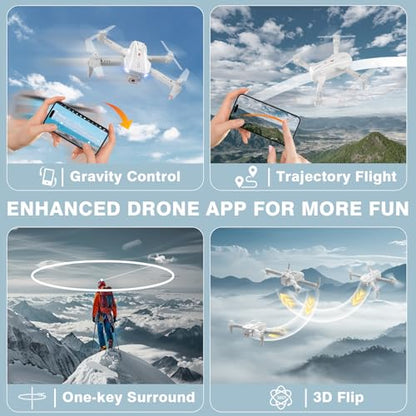 KGF Kids Drone with Camera,1080P HD Mini Drone for Beginners Kids & Adults - color: Blue