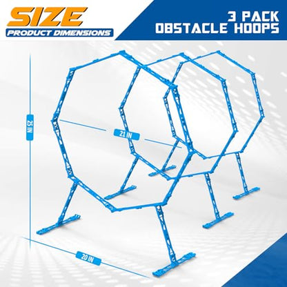 3 Pack Drone Obstacle Course, FPV Racing Drone Loop Gate - color: Blue *3 Pack