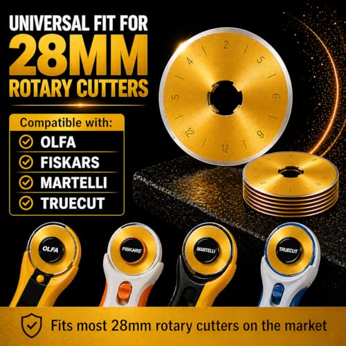 28mm Rotary Cutter Blades 10 Pack Titanium Coated - color: 28MM-10PCS