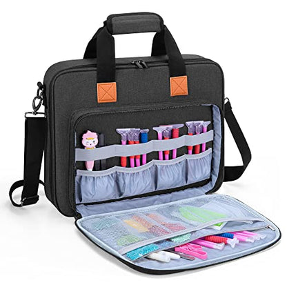 LUXJA Carrying Bag for A4 Light Pad and Diamond Painting Tools, Black - color: Black