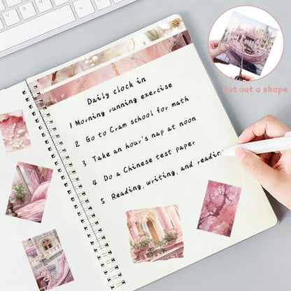 6x6" Cardstock Single Sided Scrapbooking,Craft Decorative Scrap Book Paper - color: 24sheets-Baroque Pink