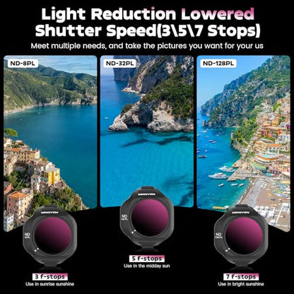 Mini 5 Pro ND/PL Filters - 4 Pack (CPL,ND8/PL,ND32/PL,ND128/PL) - size: Mini 5 Pro, style: ND/PL