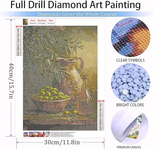 olive branch Diamond Art Kits for Adult Diamond Painting Kit for Beginner - color: DP03542