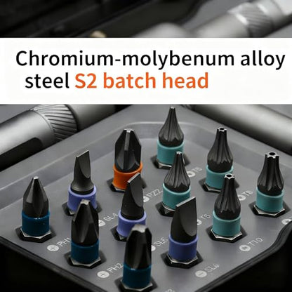 Asnish 24 in1 Magnetic Screwdriver Set Mini Precision Screwdriver Set - color: Black-gray, size: 24 In 1