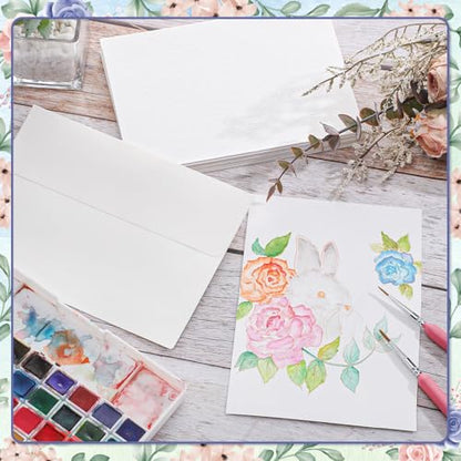 Prudiut 20 Sets Watercolor Cards with Envelopes, 5x7 In, 140 Lb Cold Press - size: 5x7 Inch
