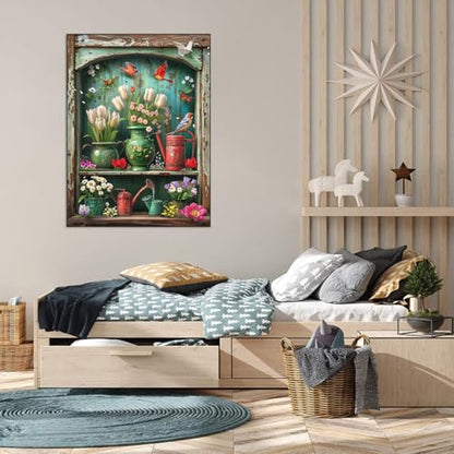 WUSARPLY Rustic Flowers Diamond Painting Kits for Beginner Adults - color: YH006