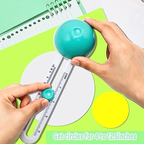 Circle Cutter, Craft Circle Cutters for Crafts, Cut Diameter 4'' to 12.5'' - color: Green