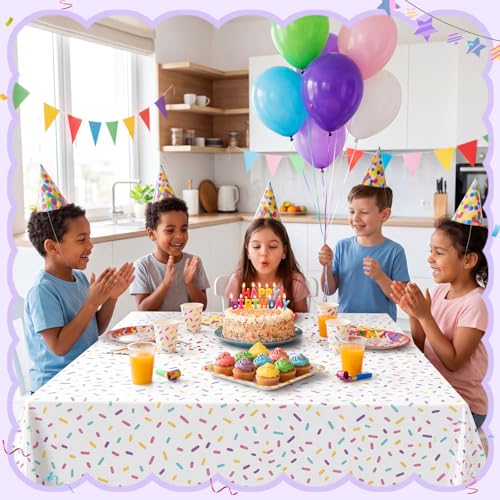 Mindsoft 3 Pcs White Stripe Polka Dot Plastic Tablecloth Party - color: White, style: Stripe Polka Dot