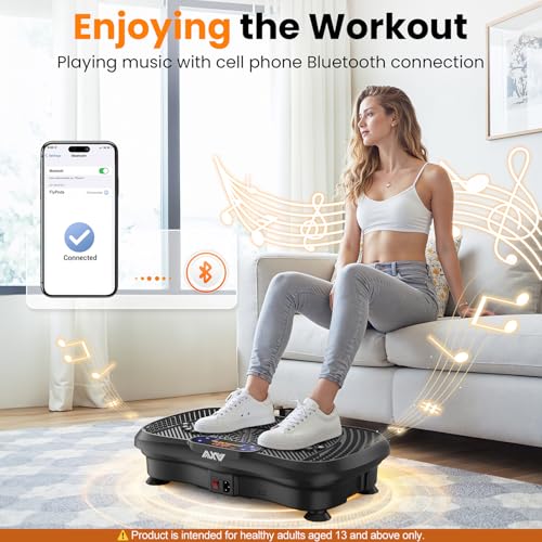 AXV Vibration Plate Exercise Machine Fitness Platform Body Vibrating Board - color: BT.PRO.DEEP