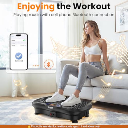 AXV Vibration Plate Exercise Machine Fitness Platform Body Vibrating Board - color: BT.PRO.DEEP