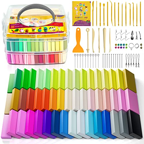 Aestd-ST Polymer Clay 52 Colors, Oven Bake Modeling Clay for Kids & Artists - color: 52 Colors