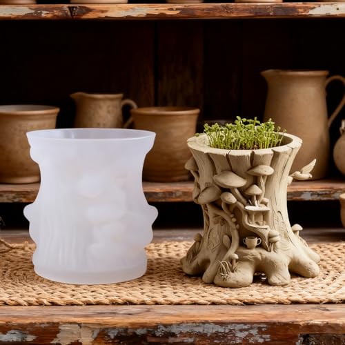 Resin Mushroom Molds, Silicone Tree Stump Mold for Epoxy, Concrete - color: Tree Resin Mold