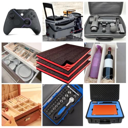 Tool Box Foam, 3Pack 22x18x1 Inch Multi-Layer Foam Inserts for Hard Cases & DIY, Professional Shock-Absorption Liners for Ultimate Tool Protection - size: 22×18×1-3PCS