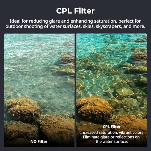 SMALLRIG 1/2 Black & White Diffusion, CPL Filter for DJI Osmo Pocket 4/3 - style: Black / White Diffusion+ CPL Filter