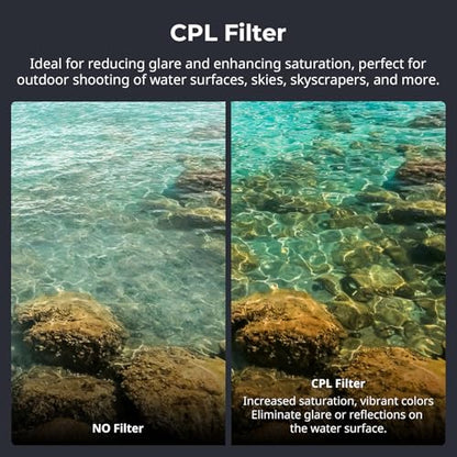 SMALLRIG 1/2 Black & White Diffusion, CPL Filter for DJI Osmo Pocket 4/3 - style: Black / White Diffusion+ CPL Filter