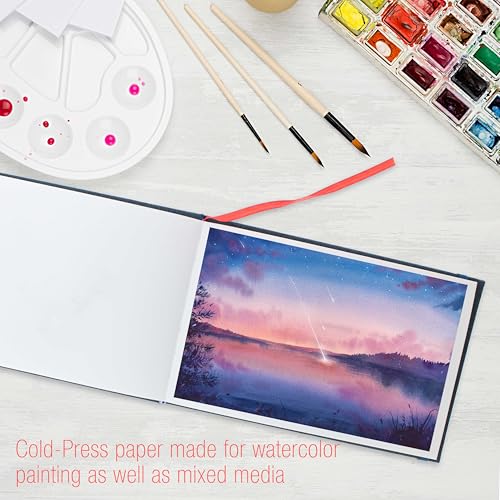 U.S. Art Supply 5.5" x 8.5" Watercolor Book (2 Pack, 76 Sheets Each) - size: 5.5-x-8.5-inch
