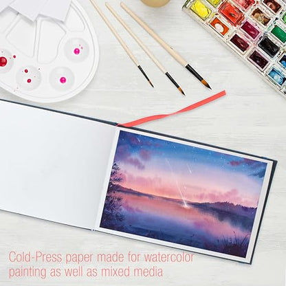 U.S. Art Supply 5.5" x 8.5" Watercolor Book (2 Pack, 76 Sheets Each) - size: 5.5-x-8.5-inch