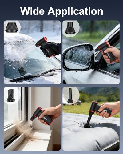 GOOLOO F3 Compressed Air Duster, 150000RPM Ultra-Power PC Air Duster - color: Black
