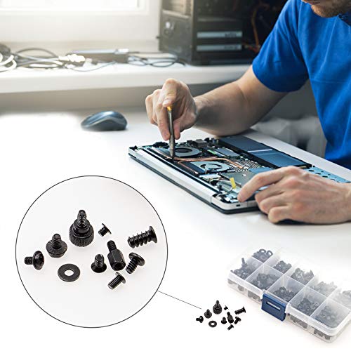 400Pcs Computer Screws Standoffs Kit SSD Screw for Universal Motherboard PC Computer Case Screw Fan CD-ROM with Screwdriver