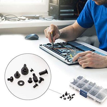 400Pcs Computer Screws Standoffs Kit SSD Screw for Universal Motherboard PC Computer Case Screw Fan CD-ROM with Screwdriver