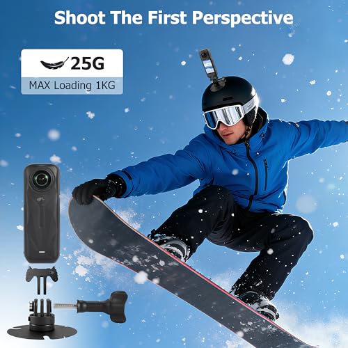 Flexible Adhesive Helmet Mount for Insta360 X6 X5 X4 Air GO Ultra