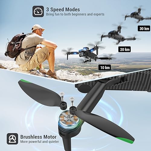 MSMV 4K HD Camera Drones, Wireless RC Toys for Boys Girls,Black - color: Black
