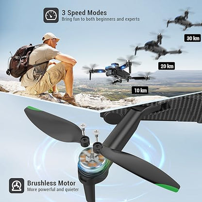 MSMV 4K HD Camera Drones, Wireless RC Toys for Boys Girls,Black - color: Black
