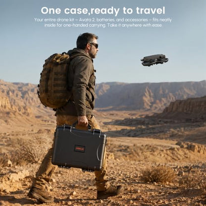 STARTRC Hard Waterproof Case for DJI Avata 2 Fly Smart Combo,FPV Drone