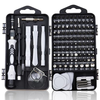 122 in 1 Precision Screwdriver Set Magnetic Professional Computer Repair Tool Kit Small Electronic Screwdriver Set for Phone, PC, Watch, Game Console, Tablet, Camera, Modding, and DIY Projects