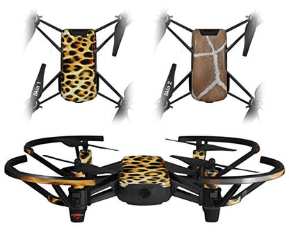 Skin Decal Wrap 2 Pack Compatible with DJI Ryze Tello Fractal Fur Leopard Drone NOT Included