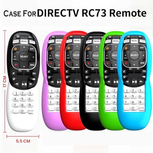Case for DirecTV RC73 Remote Control, Remote Cover Compatible with DirecTV Controller, Silicone Battery Cover Skin Sleeve Black - color: Non-glow Black