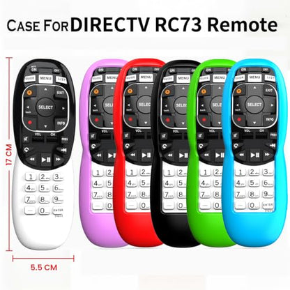 Case for DirecTV RC73 Remote Control, Remote Cover Compatible with DirecTV Controller, Silicone Battery Cover Skin Sleeve Red - color: Non-glow Red