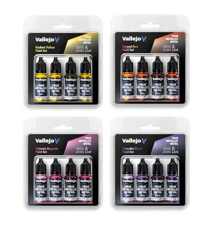 Vallejo - Ancient Copper Set, True Metallic Metal, 4 Bottles x 0.6 fl.oz. - color: Ancient Copper