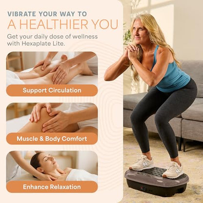 Lifepro HexaPlate Lite Compact Vibration Plate with Magnetic Acupoints - color: Bronze