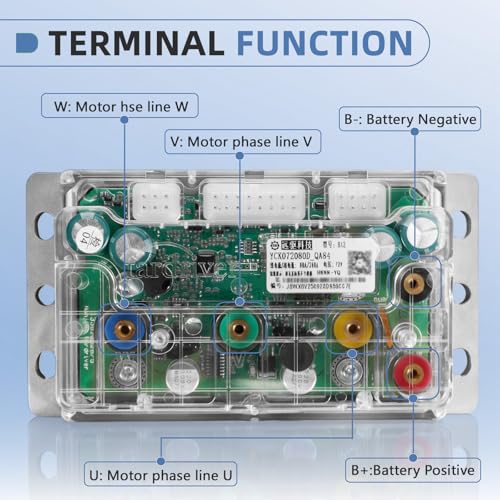 Fardriver ND72280/X80 BLDC Controller, 72V 280A Programmable High Power Brushless DC Motor Sine Wave Controller Fit for 2000W QSMotor Electric Motorcycle Motor E-Bike
