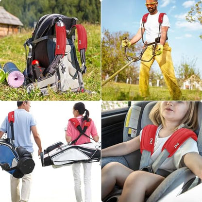 ZINZ 2-Pack Universal Shoulder Pad with Ultra Thick Cushion for Bag Luggage Bag Crossbody, Plus Long & Anti-Slip & Breathable,Red - color: Red