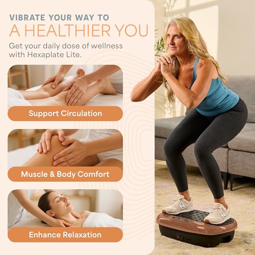 Lifepro HexaPlate Lite Compact Vibration Plate with Magnetic Acupoints - color: Copper