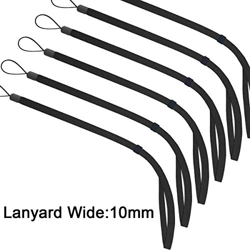 AMUU Lanyards Adjustable Black 6pcs for Walkie-Talkie,Cruise,Keys,Pen - color: 6 Pack Black Lanyard