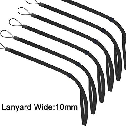 AMUU Lanyards Adjustable Black 6pcs for Walkie-Talkie,Cruise,Keys,Pen - color: 6 Pack Black Lanyard